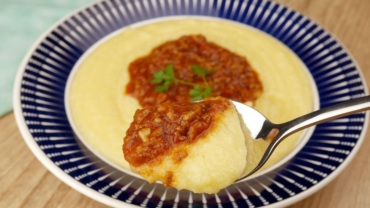polenta com 3 ingredientes