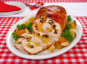 frango recheado com risoto