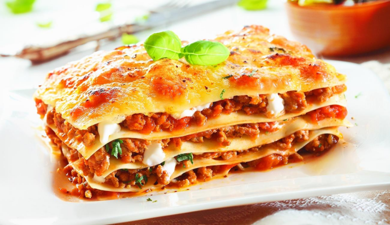 lasanha de carne com massa de pastel