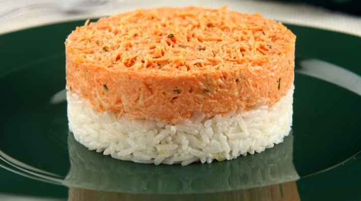 basmati recheado com frango